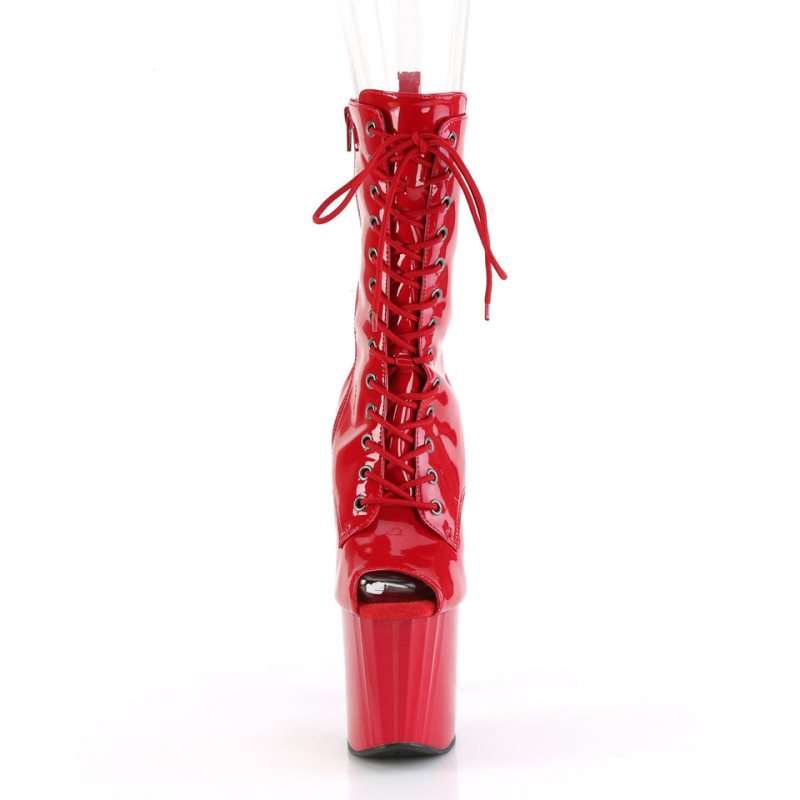 Pleaser Enchant-1041 Laarzen Dames Rood | BELGIE BEOLCWNI