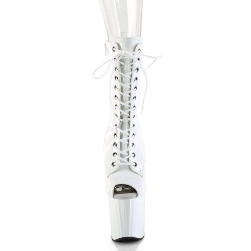 Pleaser Enchant-1041 Laarzen Dames Wit | BELGIE BEOJNFKI