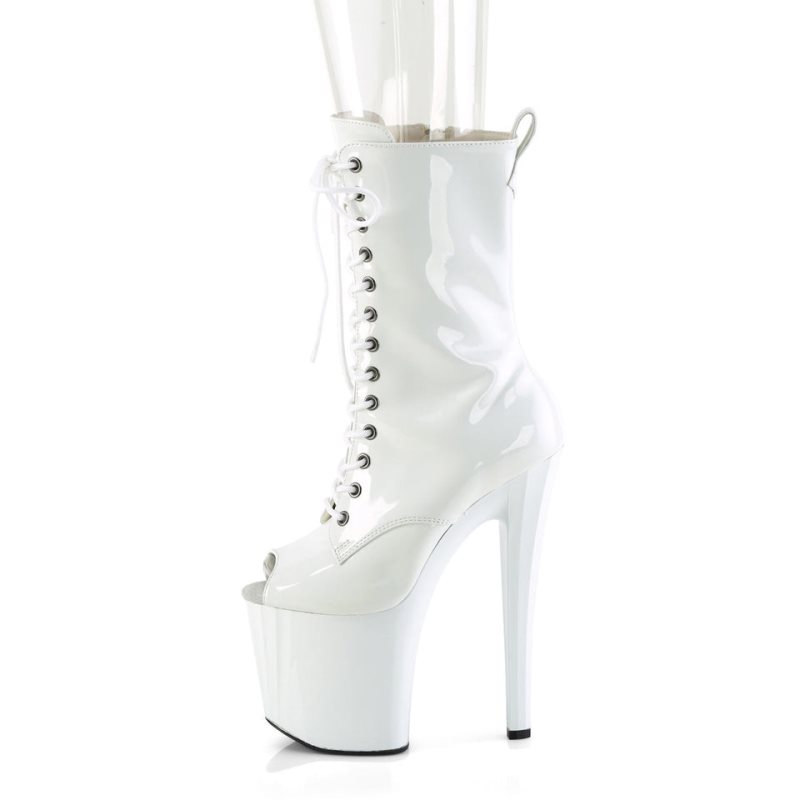 Pleaser Enchant-1041 Laarzen Dames Wit | BELGIE BEOJNFKI