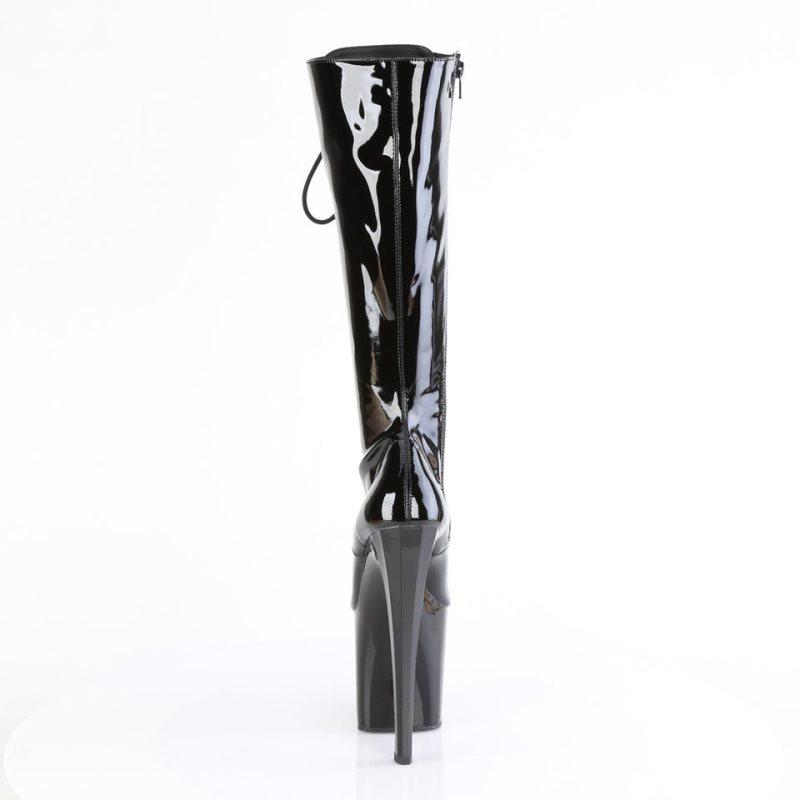 Pleaser Enchant-2023 Knie Laarzen Dames Zwart | BELGIE BEZJDORS