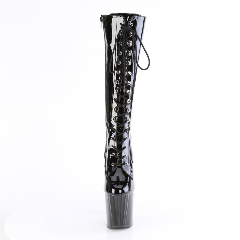 Pleaser Enchant-2023 Knie Laarzen Dames Zwart | BELGIE BEZJDORS