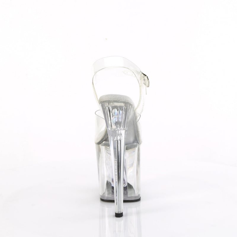 Pleaser Enchant-708AQUA-02 Hakken Dames Zilver | BELGIE BEGCQUFO