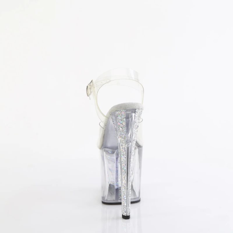 Pleaser Enchant-708AQUA-04 Hakken Dames Zilver | BELGIE BEXWQZPO