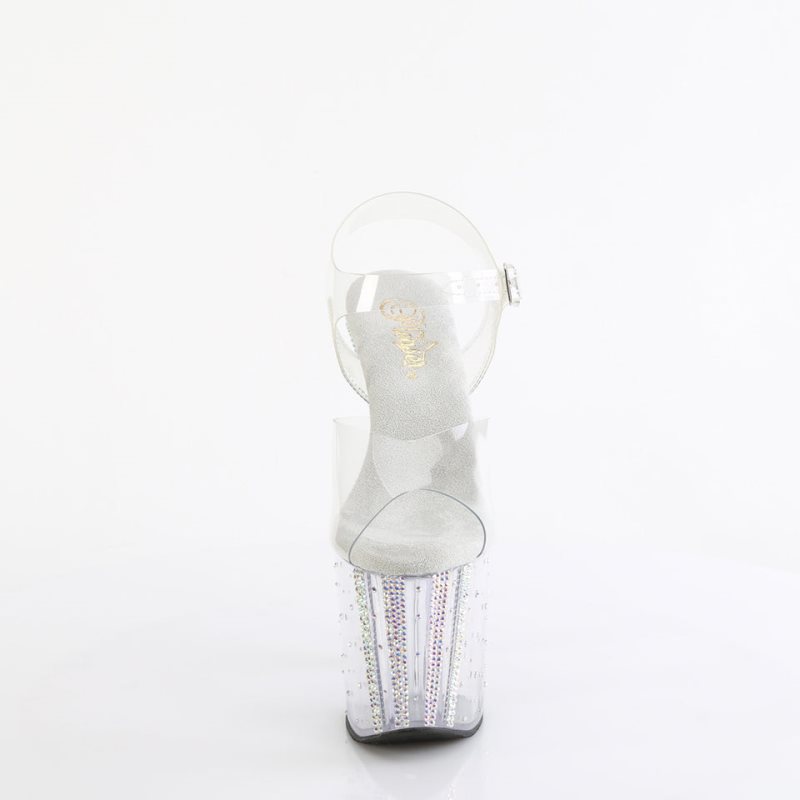 Pleaser Enchant-708RS-01 Hakken Dames Clear | BELGIE BEJARUMD