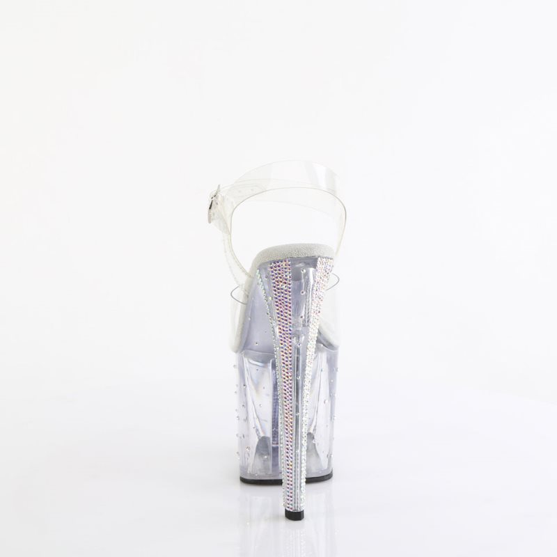 Pleaser Enchant-708RS-01 Hakken Dames Clear | BELGIE BEJARUMD