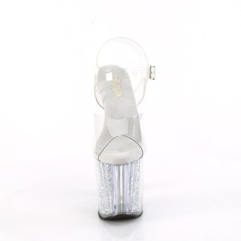 Pleaser Enchant-708RSI Hakken Dames Zilver | BELGIE BEVNPACL