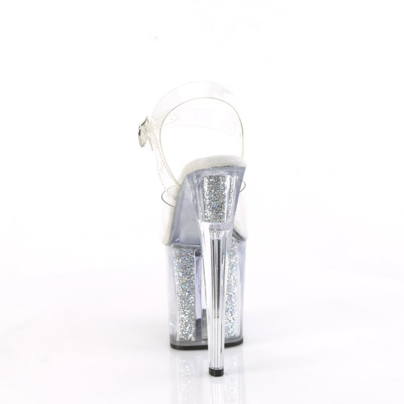 Pleaser Enchant-708RSI Hakken Dames Zilver | BELGIE BEVNPACL