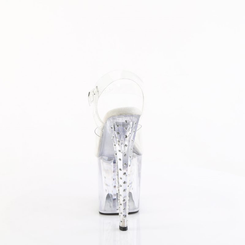 Pleaser Enchant-708RS Hakken Dames Clear | BELGIE BERLBTAN