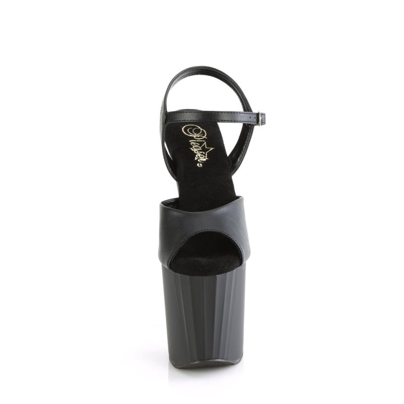 Pleaser Enchant-709 Vegan Leather Hakken Dames Zwart | BELGIE BECKFWDZ