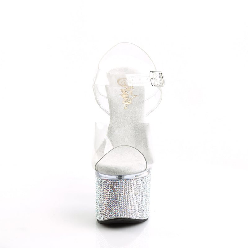 Pleaser Esteem-708DM Hakken Dames Zilver | BELGIE BEPZYWCL