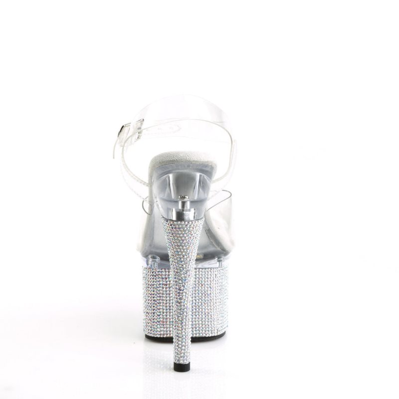 Pleaser Esteem-708DM Hakken Dames Zilver | BELGIE BEPZYWCL