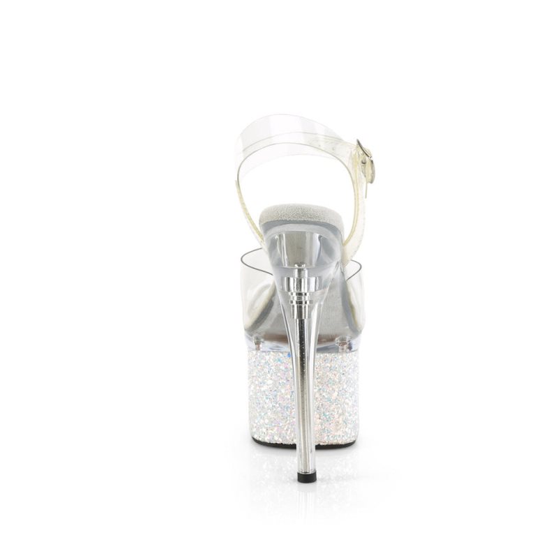 Pleaser Esteem-708LG Hakken Dames Wit | BELGIE BEAVYBNP