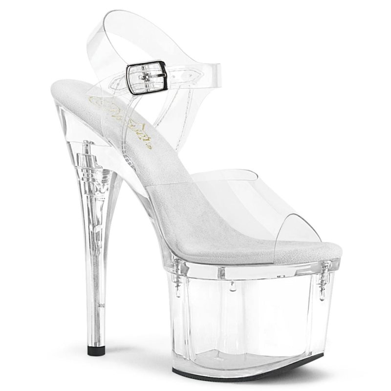 Pleaser Esteem-708 Hakken Dames Clear | BELGIE BESBGRYD