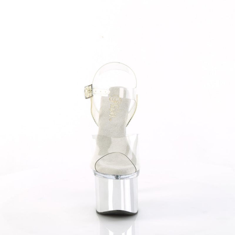 Pleaser Esteem-708 Hakken Dames Zilver | BELGIE BEKXTIHQ
