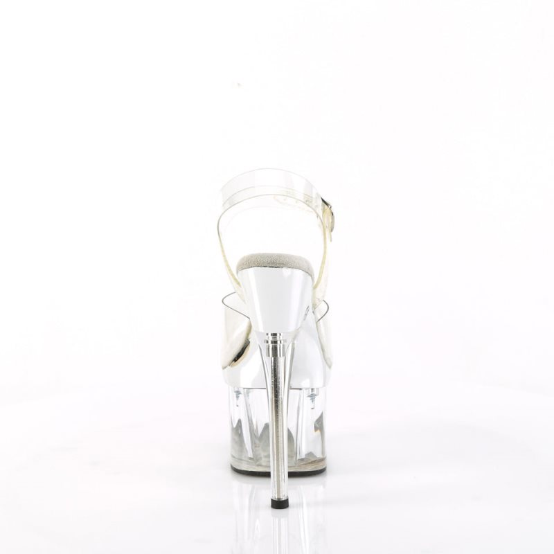 Pleaser Esteem-708 Hakken Dames Zilver | BELGIE BEPQHFWX