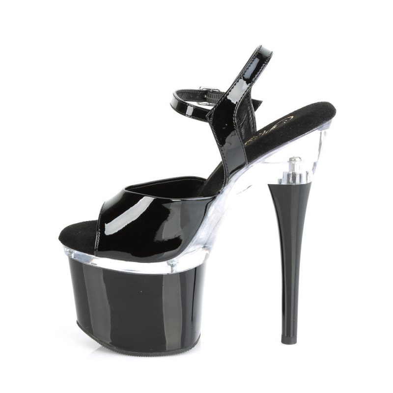 Pleaser Esteem-709 Hakken Dames Zwart | BELGIE BETRQXMJ