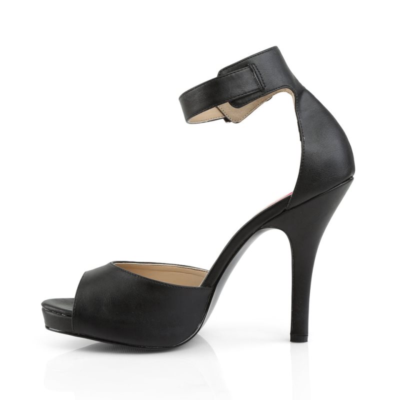 Pleaser Eve-02 Vegan Leather Hakken Dames Zwart | BELGIE BEIGNWJF