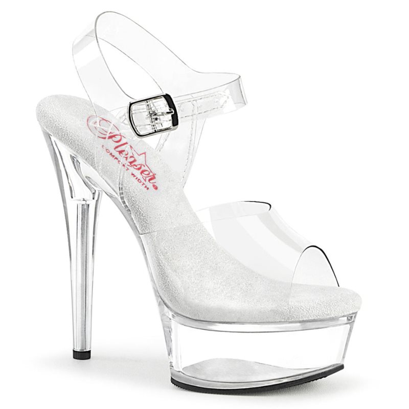 Pleaser Excite-608 Hakken Dames Clear | BELGIE BEXUBVFO