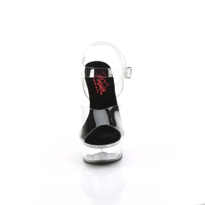 Pleaser Excite-608 Hakken Dames Zwart | BELGIE BETGFBKL