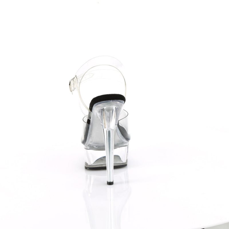 Pleaser Excite-608 Hakken Dames Zwart | BELGIE BETGFBKL
