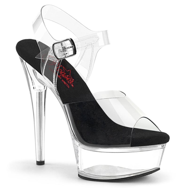 Pleaser Excite-608 Hakken Dames Zwart | BELGIE BETGFBKL
