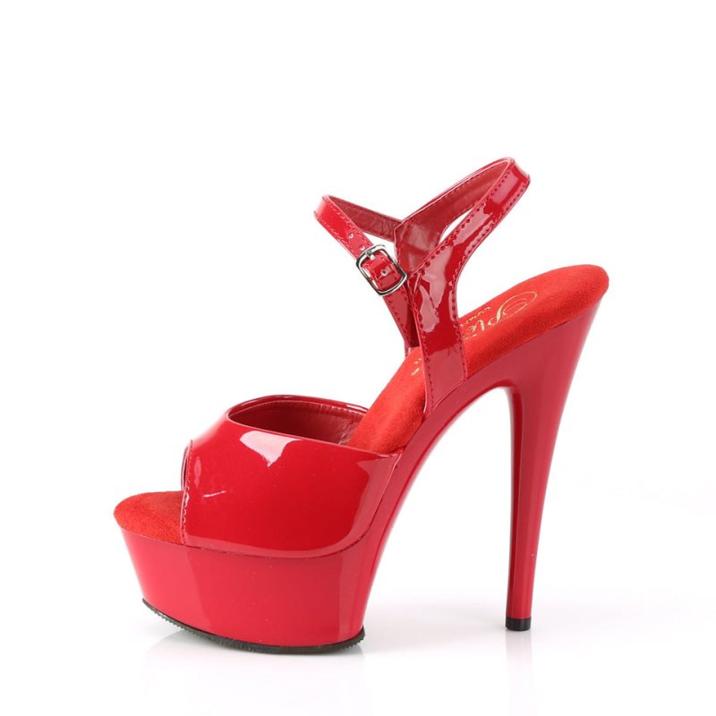 Pleaser Excite-609 Hakken Dames Rood | BELGIE BEAFJBTC