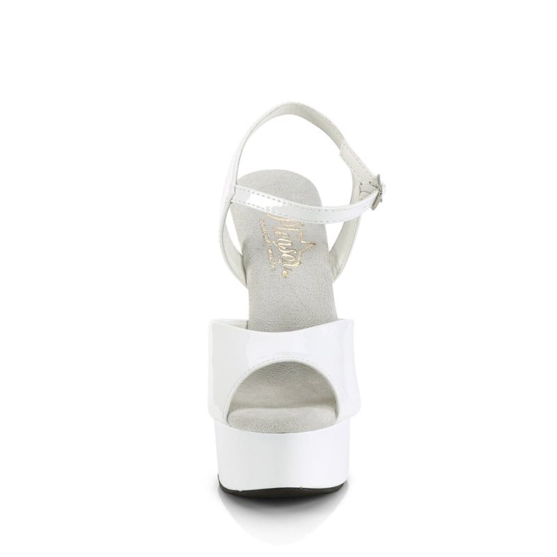 Pleaser Excite-609 Hakken Dames Wit | BELGIE BEYEXBVH