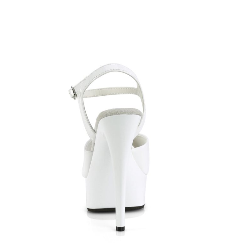 Pleaser Excite-609 Hakken Dames Wit | BELGIE BEYEXBVH