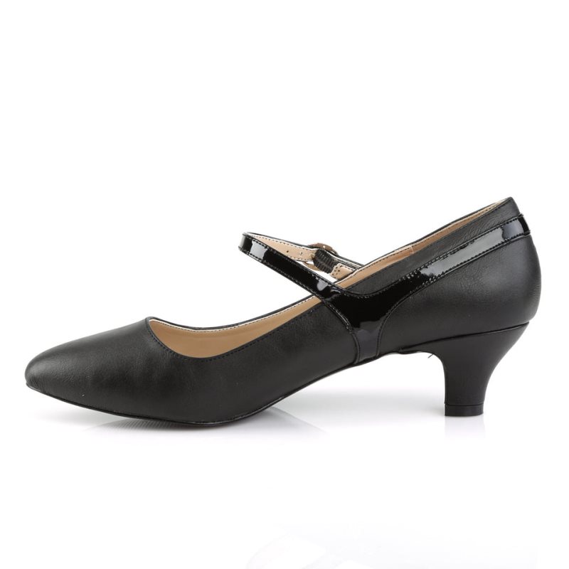 Pleaser Fab-425 Faux Leather Hakken Dames Zwart | BELGIE BEYCOSAP