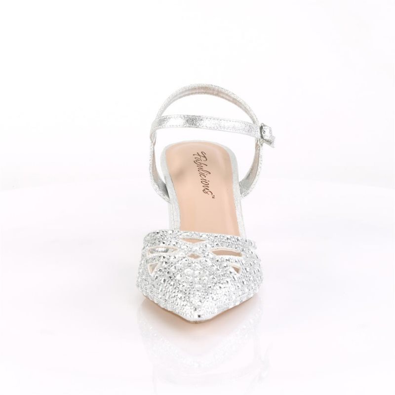 Pleaser Faye-06 Hakken Dames Zilver | BELGIE BEWDELAV