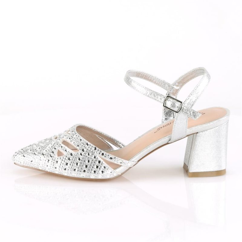 Pleaser Faye-06 Hakken Dames Zilver | BELGIE BEWDELAV