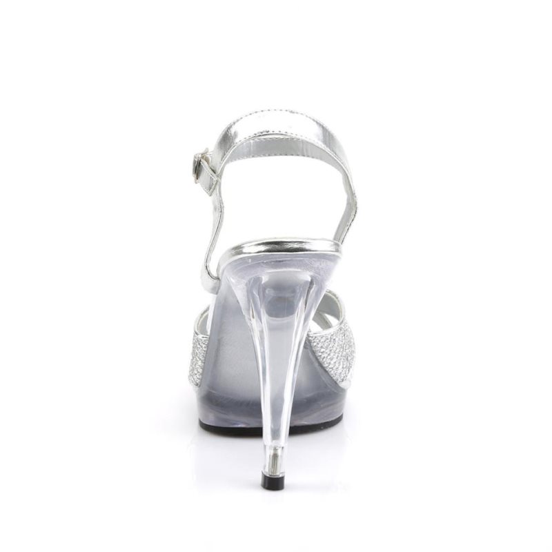 Pleaser Flair-419(G) Hakken Dames Zilver | BELGIE BECAENIJ