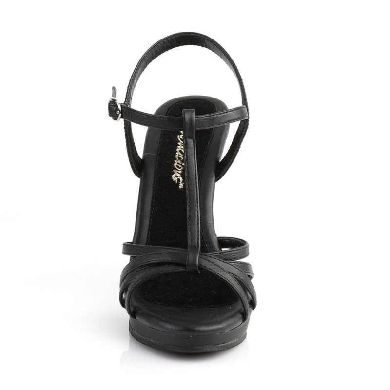 Pleaser Flair-420 Vegan Leather Hakken Dames Zwart | BELGIE BEGJLPTA