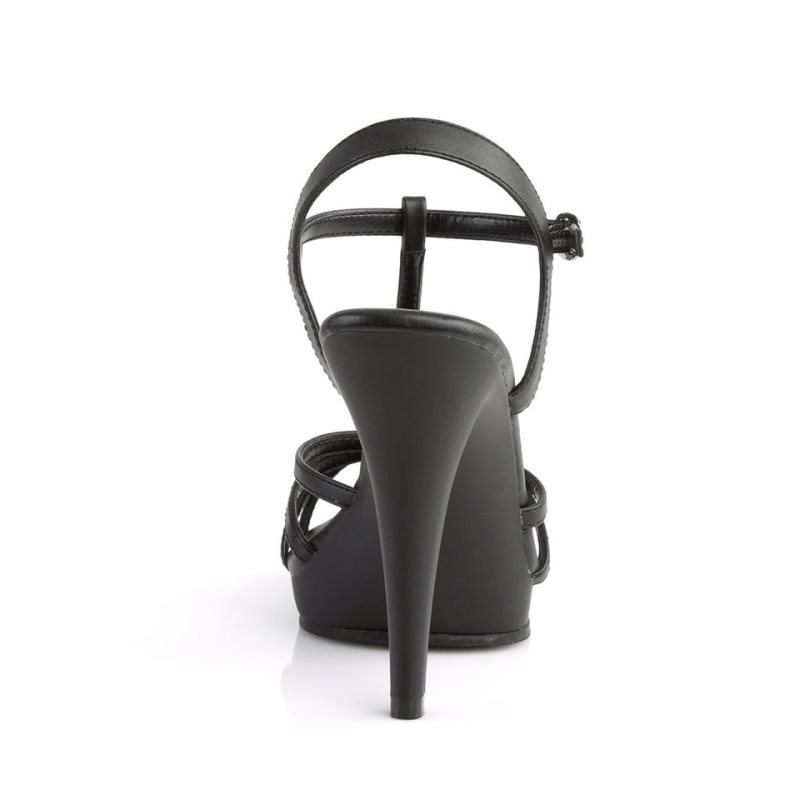 Pleaser Flair-420 Vegan Leather Hakken Dames Zwart | BELGIE BEGJLPTA