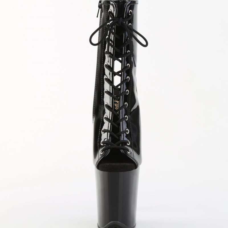 Pleaser Flamingo-1016 Laarzen Dames Zwart | BELGIE BESTNLMX