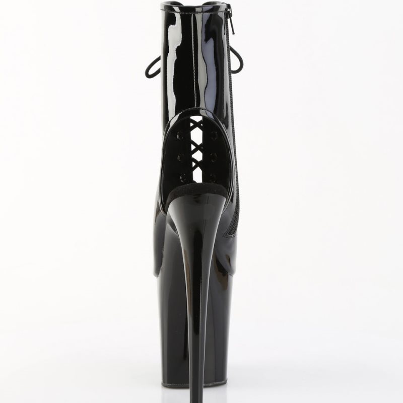 Pleaser Flamingo-1016 Laarzen Dames Zwart | BELGIE BESTNLMX