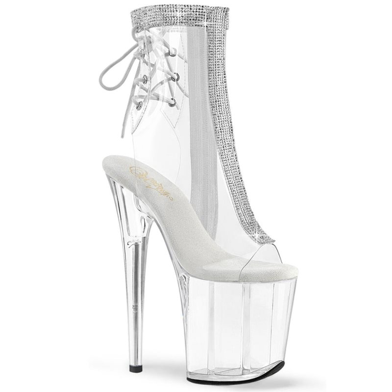Pleaser Flamingo-1018C-2RS Laarzen Dames Clear | BELGIE BEUSGHXZ