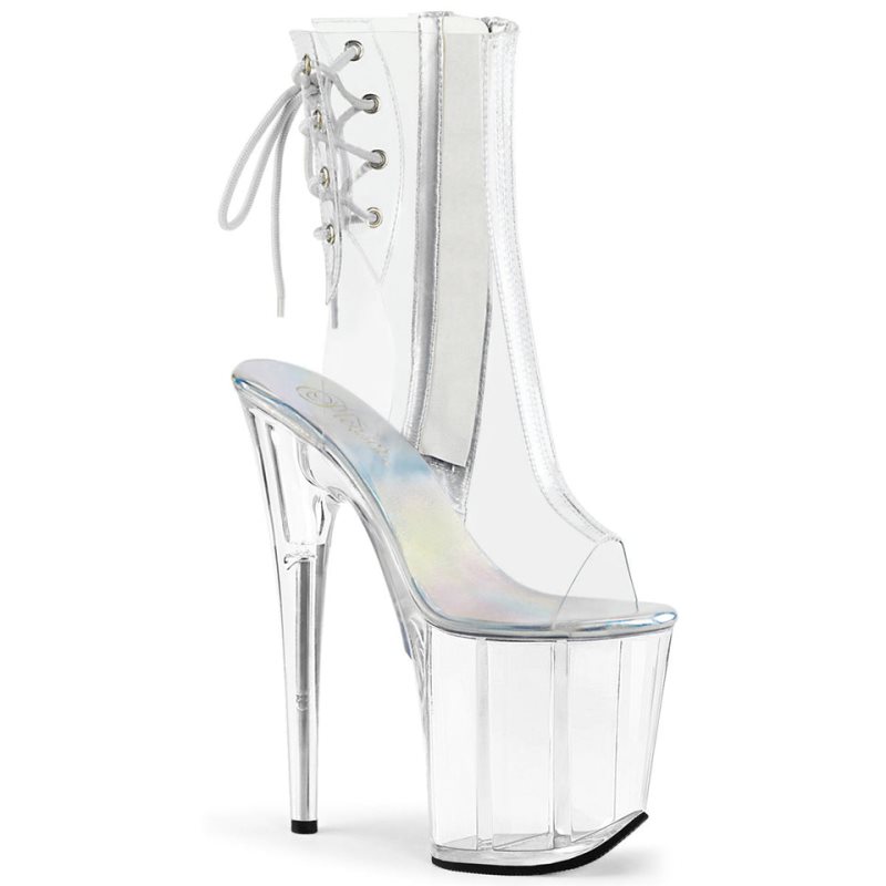 Pleaser Flamingo-1018C Laarzen Dames Clear | BELGIE BEXMAGYU