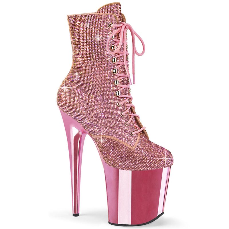 Pleaser Flamingo-1020CHRS Laarzen Dames Roze | BELGIE BEUFNZYP