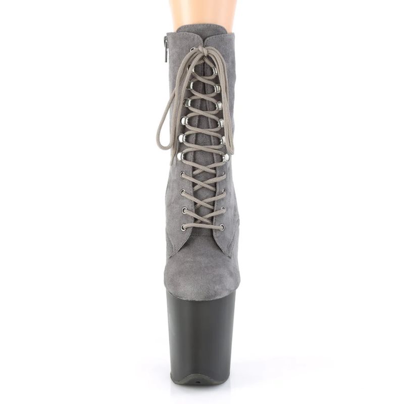 Pleaser Flamingo-1020FST Laarzen Dames Grijs | BELGIE BEUBWKCY