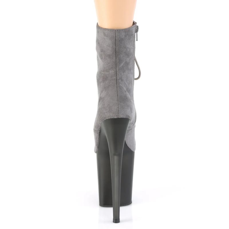Pleaser Flamingo-1020FST Laarzen Dames Grijs | BELGIE BEUBWKCY