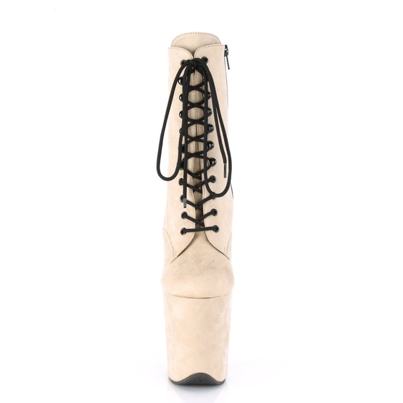 Pleaser Flamingo-1020FS Laarzen Dames Beige | BELGIE BEOULPBY
