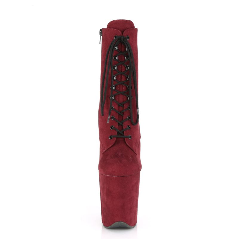 Pleaser Flamingo-1020FS Laarzen Dames Bordeaux | BELGIE BEPALERQ