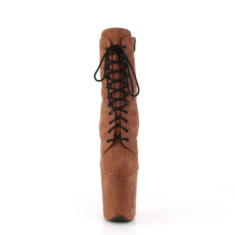 Pleaser Flamingo-1020FS Laarzen Dames Bruin | BELGIE BEKTVYCL