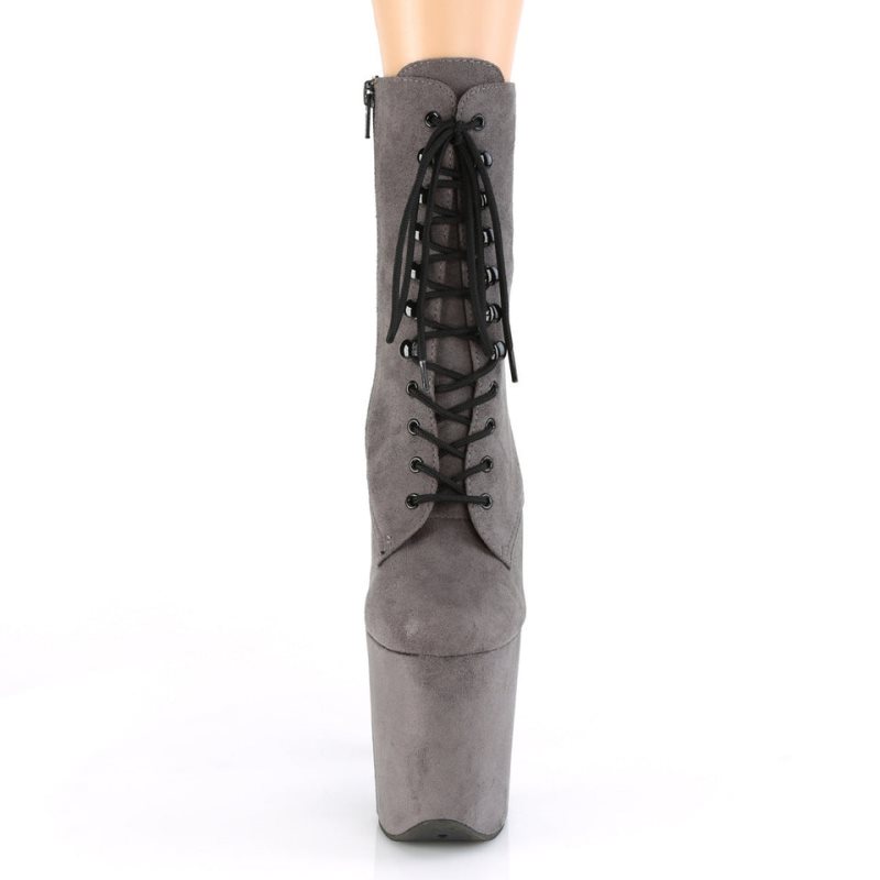 Pleaser Flamingo-1020FS Laarzen Dames Grijs | BELGIE BELATRNM