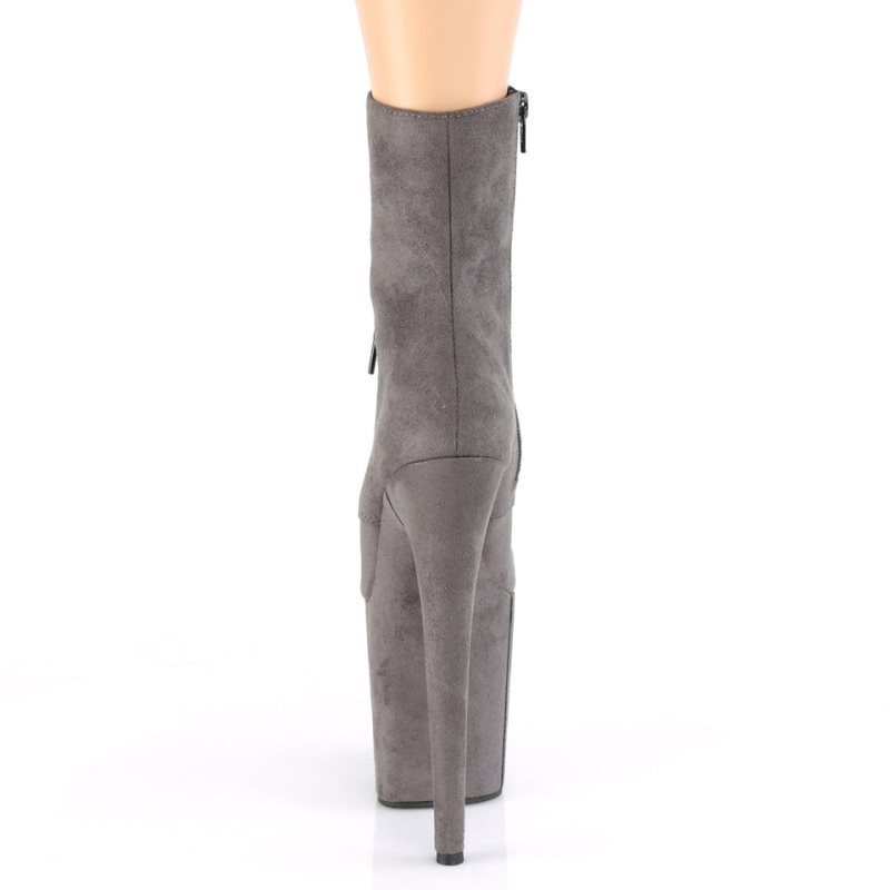Pleaser Flamingo-1020FS Laarzen Dames Grijs | BELGIE BELATRNM