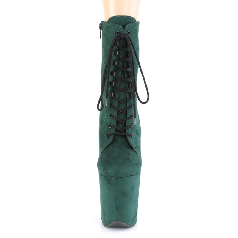 Pleaser Flamingo-1020FS Laarzen Dames Groen | BELGIE BEJLVGMO
