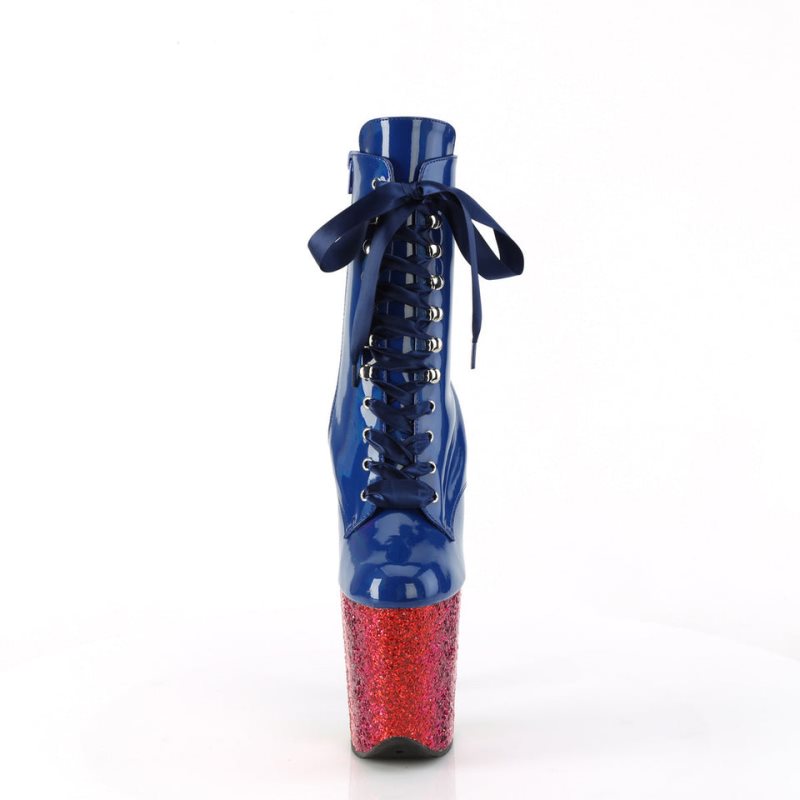 Pleaser Flamingo-1020HG Laarzen Dames Blauw Gekleurd | BELGIE BENBDYCT