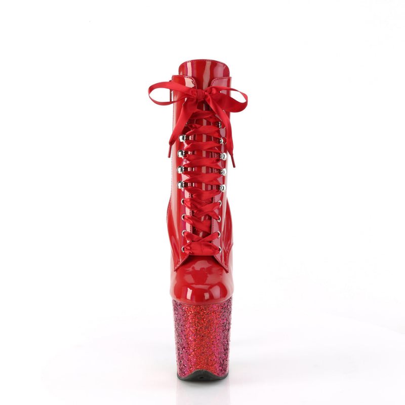 Pleaser Flamingo-1020HG Laarzen Dames Rood Gekleurd | BELGIE BEIOXEPF