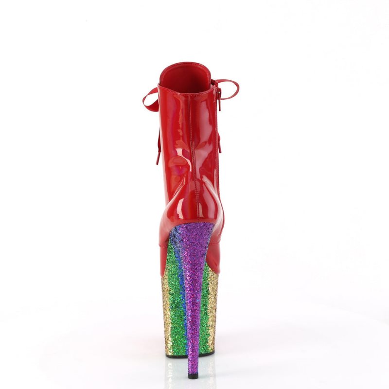 Pleaser Flamingo-1020HG Laarzen Dames Rood Gekleurd | BELGIE BEIOXEPF